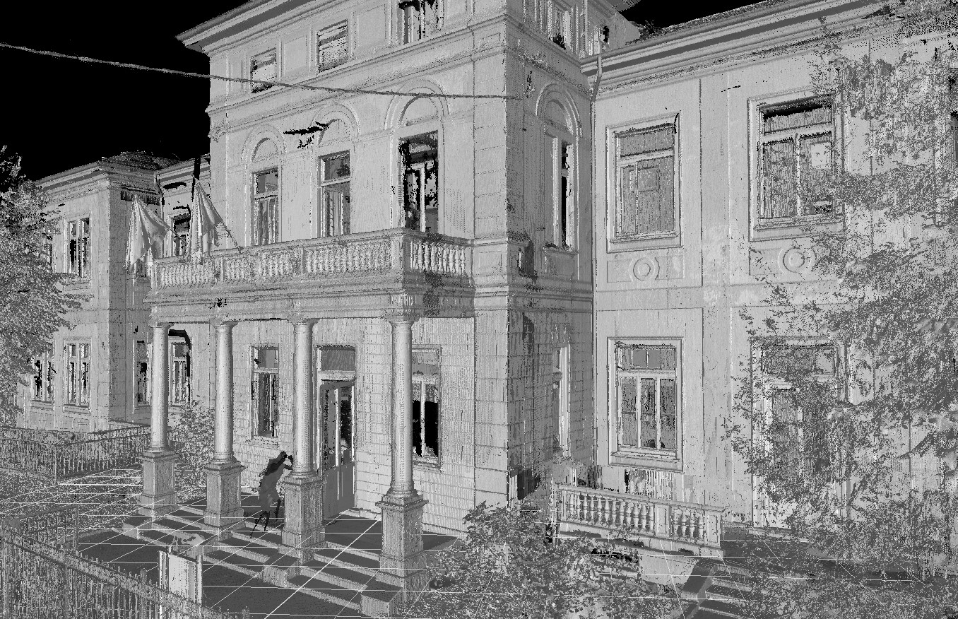 Point cloud Liceo Sereni — rilievo laser scanner