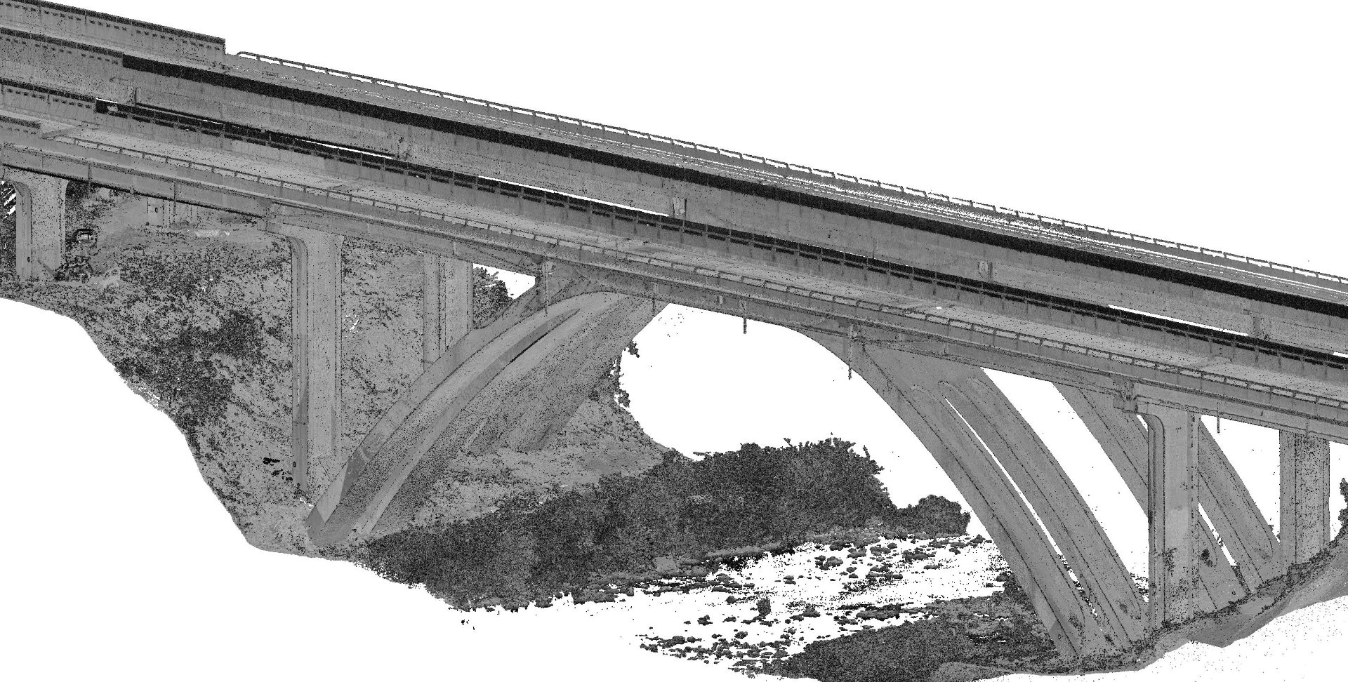 Rilievo laser scanner — Viadotto Arno